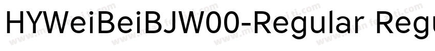 HYWeiBeiBJW00-Regular Regular字体转换